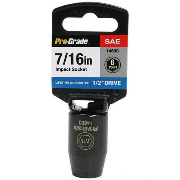 Pro-Grade 14600 0.5 Drive x 0.43 in. 6 Point Impact Socket