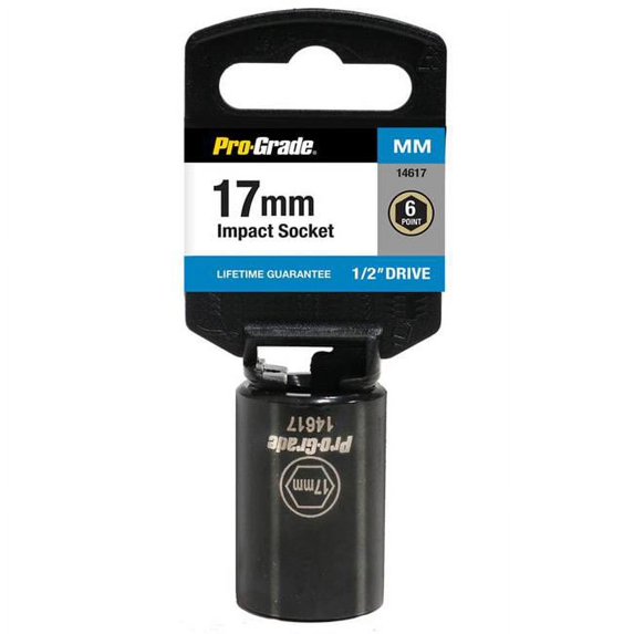 Pro-Grade 14617 0.5 in. Drive x 17 mm 6 Point Impact Socket