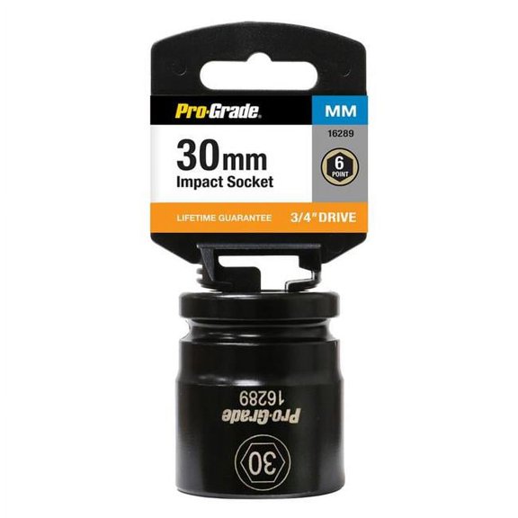 Pro-Grade 16289 0.75 in. Drive x 30 mm 6 Point Impact Socket