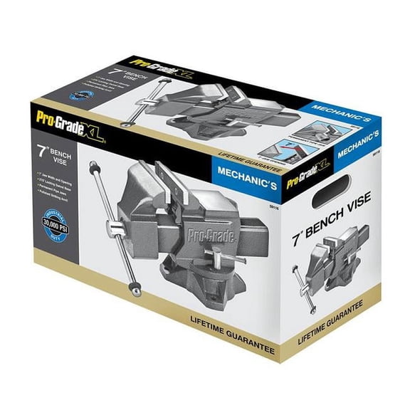 Pro-Grade Mechanic's Bench Vise 6-Inch Heavy Duty Vise with Swivel Base, 59115