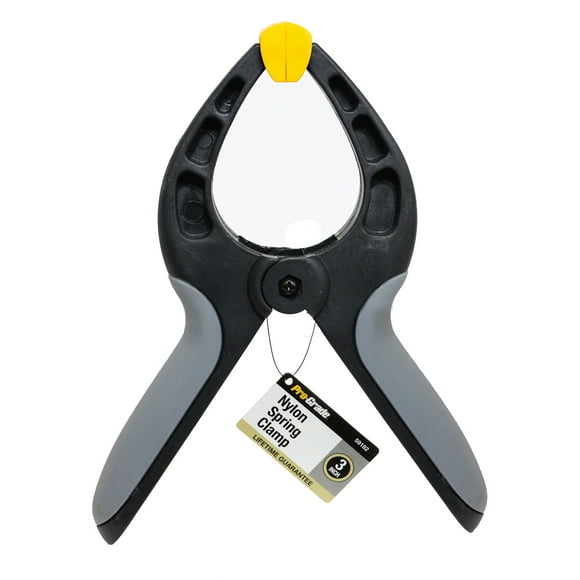 Pro-Grade Nylon Spring Clamp with Pivoting Tips and Rubber Grips, 1-Inch Jaw Capacity, 59182