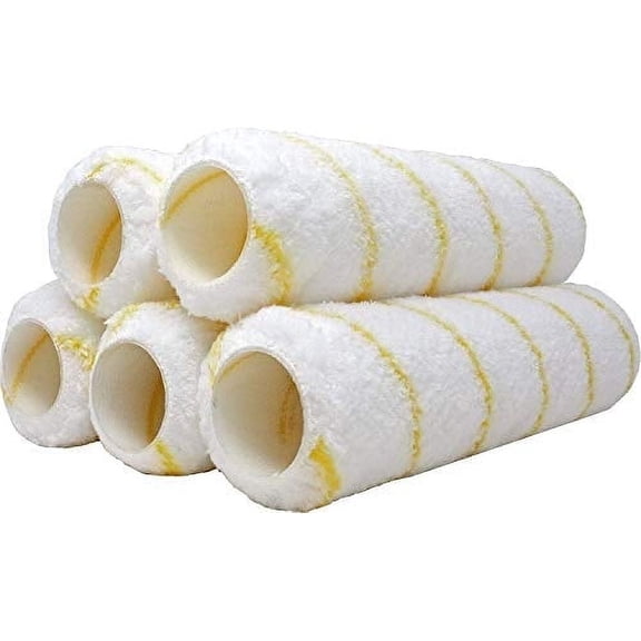 Pro Grade 9" Microfiber Paint Roller Covers, 5 Pack