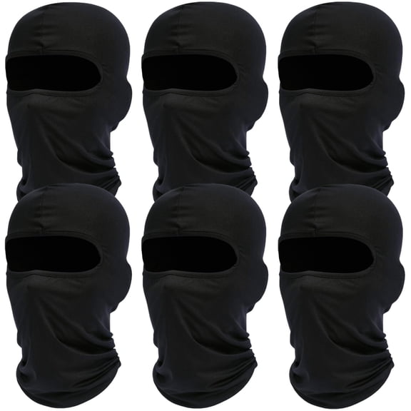 Pro Grade Balaclava 6-Pack, Windproof & Sun Protective Face Mask Hood for Ski, Motorcycle & Hiking, Moisture-Wicking Fabric
