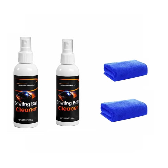 Pro Grade Bowling Ball Cleaner Portable Spray Lane Oil Remover Liquid 100ml(2pc)