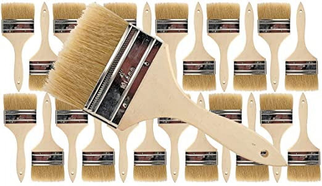 Bates- Chip Paint Brushes, 1-Inch, 16 Pack, Natural Bristle