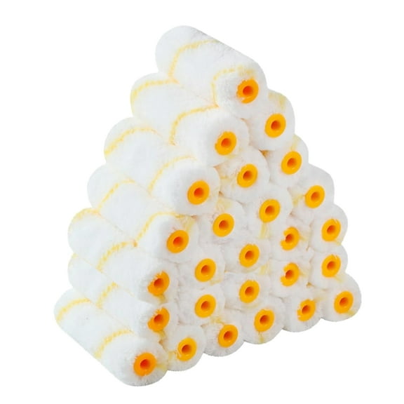 Pro Grade Paint Roller Covers, 4" x 1/2" Acrylic, 26 Pk, Interior/Exterior House Painting Rollers