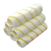 Pro Grade - Paint Roller Covers - 9 inch x 1/2 inch Microfiber Nap – 6 Pack - Interior and Exterior House Painting Supplies