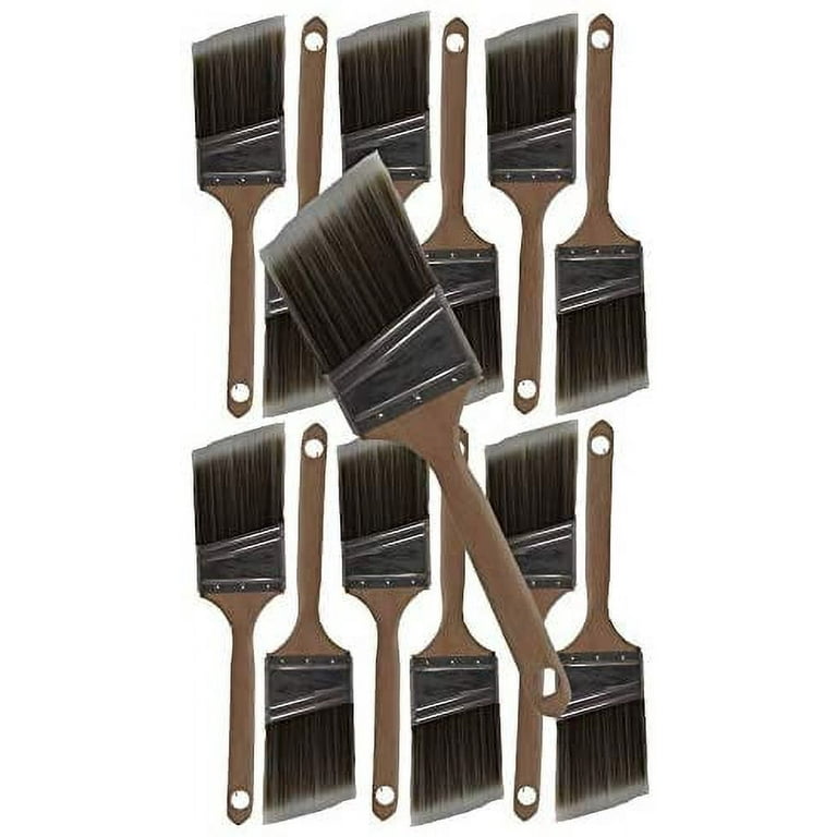 12PK 2 Angle House Wall,Trim Paint Brush Set Home Exterior or Interior  Brushes