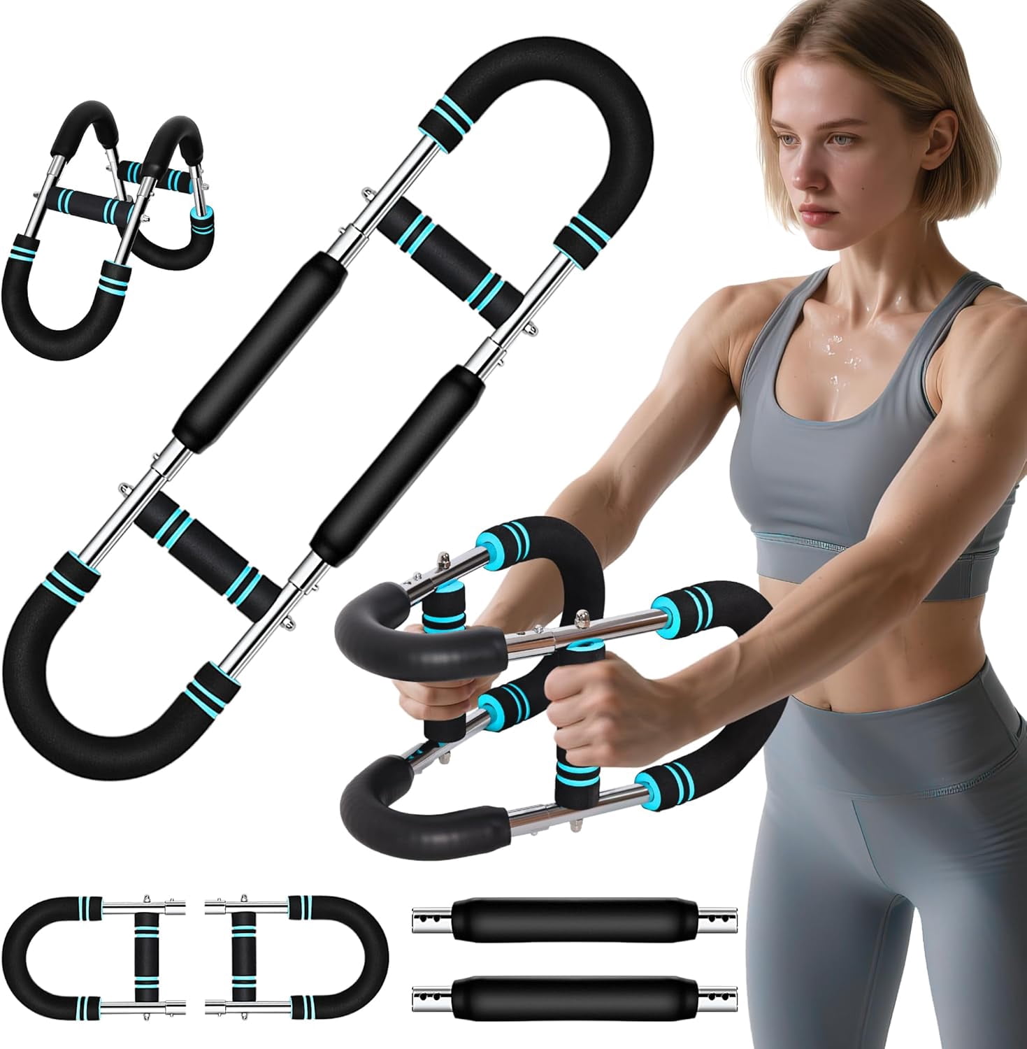 Twister Arm Trainer, Chest Exerciser For Men, 70-110lbs Adjustable Chest Trainer Men, Arm Exercise Equipment, Portable Spring Resistance For Home, Suitable For Beginners And Professional Athletes