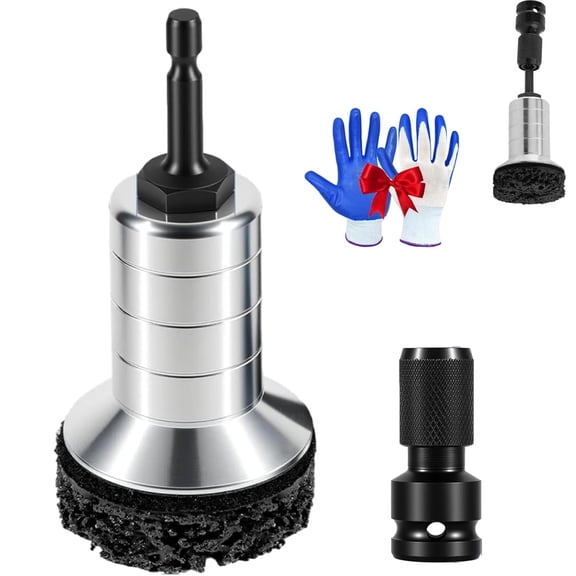 Pro-Grade Wheel Hub & Stud Resurfacing Kit, Rust Removal & Brake Rotor Cleaning Tool, Wheel Hub Axle Head Cleaning Attachment, Fits 1/2 Drills & Impact Wrenches, Wheel Maintenance Kit (Alloy)