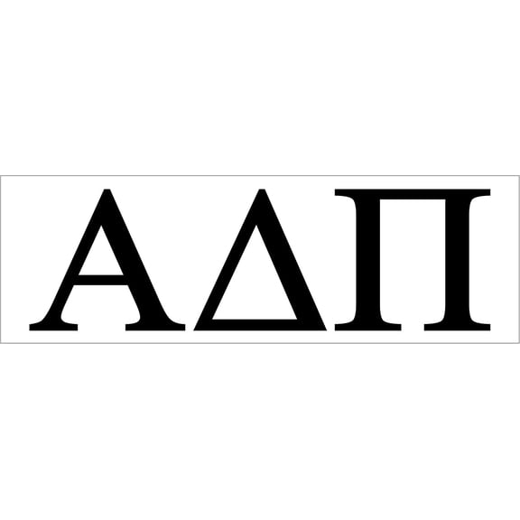 Pro-Graphx Alpha Delta Pi Greek Sorority Sticker Decal, 2.5 Inches Tall, Black
