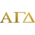 thumbnail image 1 of Pro-Graphx Alpha Gamma Delta Greek Sorority Sticker Decal, 2.5 Inches Tall, Gold Foil, 1 of 7