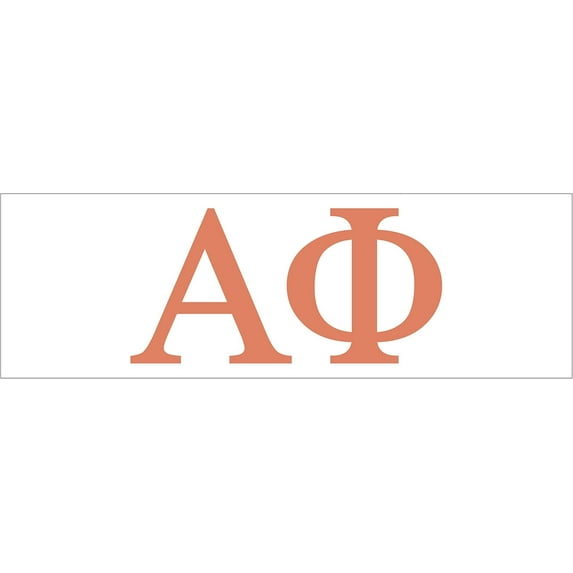 Pro-Graphx Alpha Phi Greek Sorority Sticker Decal, 2.5 Inches Tall, Coral