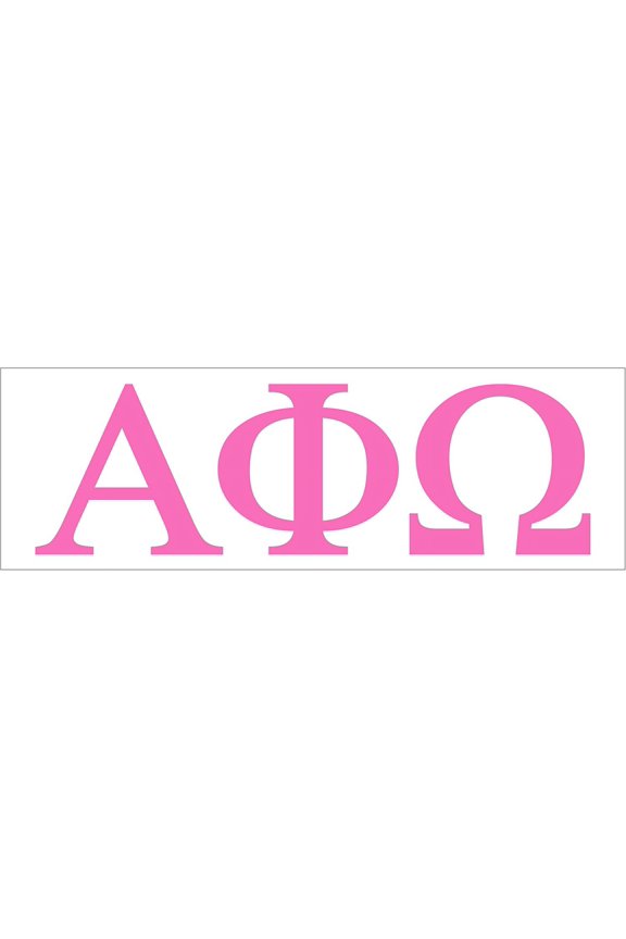 Alpha Phi Omega Greek Sorority Sticker Decal, 2.5 Inches Tall, Pink