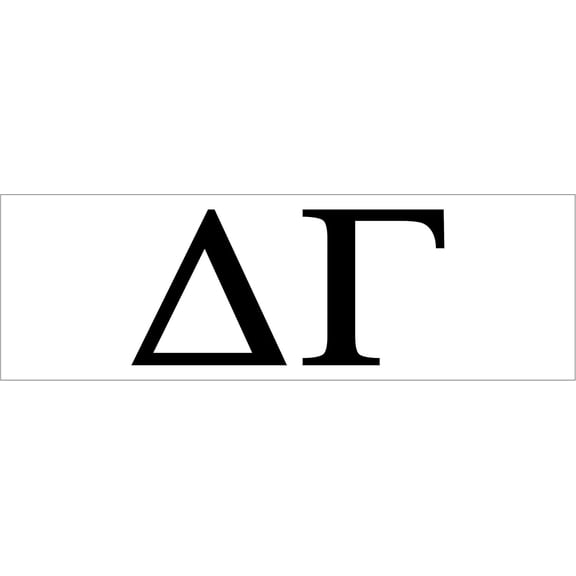 Pro-Graphx Delta Gamma Greek Sorority Sticker Decal, 2.5 Inches Tall, Black