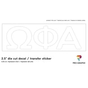 Pro-Graphx Omega Phi Alpha Greek Sorority Sticker Decal, 2.5 Inches Tall, White