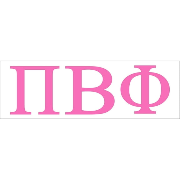 Pro-Graphx Pi Beta Phi Greek Sorority Sticker Decal, 2.5 Inches Tall, Pink