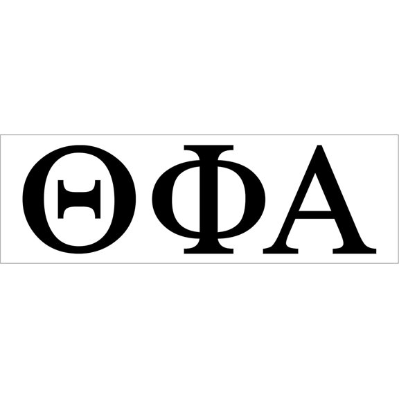 Pro-Graphx Theta Phi Alpha Greek Sorority Sticker Decal, 2.5 Inches Tall, Black