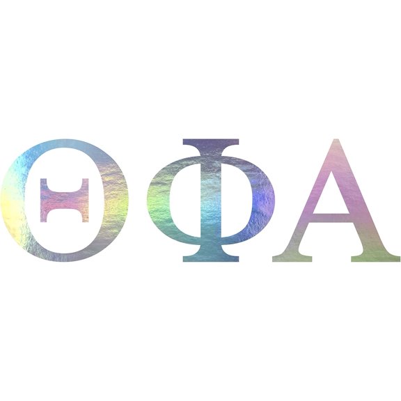 Pro-Graphx Theta Phi Alpha Greek Sorority Sticker Decal, 2.5 Inches Tall, Neochrome