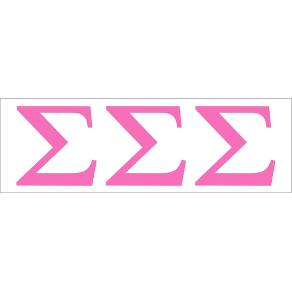 Pro-Graphx Sigma Sigma Sigma Greek Sorority Sticker Decal, 2.5 Inches Tall, Pink