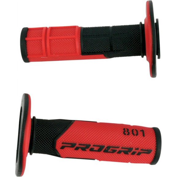 Pro Grip PA080100NERO 801 Hybrid Duo-Density Cross Grips - Black/Red