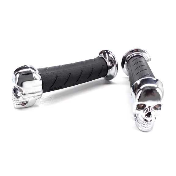 Pro Grip PA0862CRSK02 862 Skull Cruiser Grips - for 7/8in. bars (Chrome)