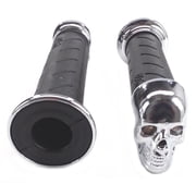 Pro Grip Skull Cruiser Chrome/Black Grips for 1" Handlebars PA0862HDSKCR