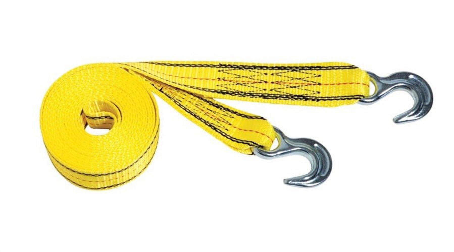 Pro Grip Steel Tow Rope with Hooks 15 ft. L 8,500 Hooks Yellow