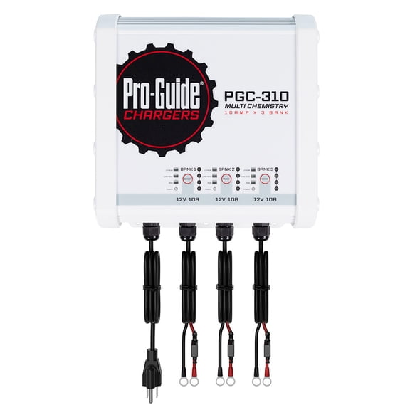 Proguide Batteries PGC-310 Pro Guide Pgc-310 3-bank 3x12v/10a Lead Acid/lifepo4 On Board Charger, Ip68