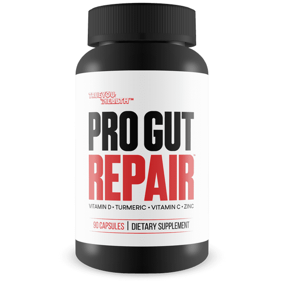 Pro Gut Repair - Leaky Gut Repair Supplements - High Fiber Natural Formula w/Vitamin C & Vitamin D - Turmeric - Zinc Gut Lining Repair Support - Promote Digestive