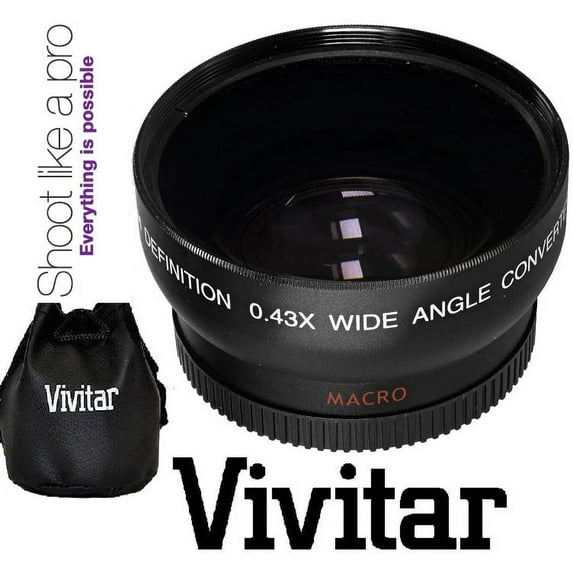Pro HD Wide Angle Lens With Macro For Canon Vixia HF R72 R700 R70 R600 R62 R60 M50 M400 HV40 M40 M41 M52 M500