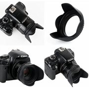 Pro Hard Lens Hood with Collar Clamp For Canon EOS Rebel T7i SL2 77D 58mm compatible