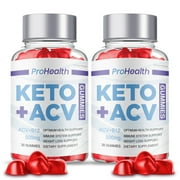 Pro Health Keto ACV Gummies, Maximum Strength with Apple Cider Vinegar, 1 Month Supply  Dietary Supplement  Made in USA (2 Pack)
