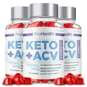 Pro Health Keto ACV Gummies, Maximum Strength with Apple Cider Vinegar, 1 Month Supply  Dietary Supplement  Made in USA (3 Pack)