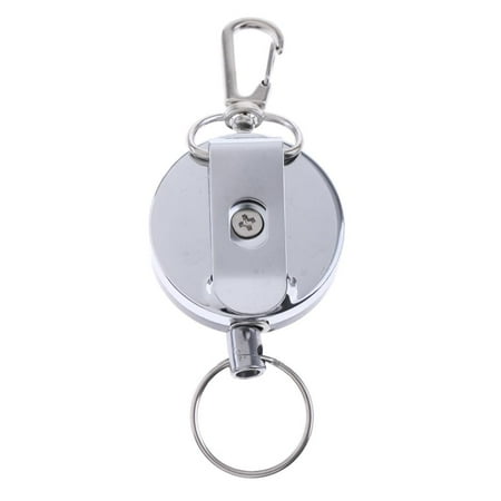 Pro Heavy Duty Self Retracting Reel with Retractable Steel Cable, Anti- Holder , Black, 4cm