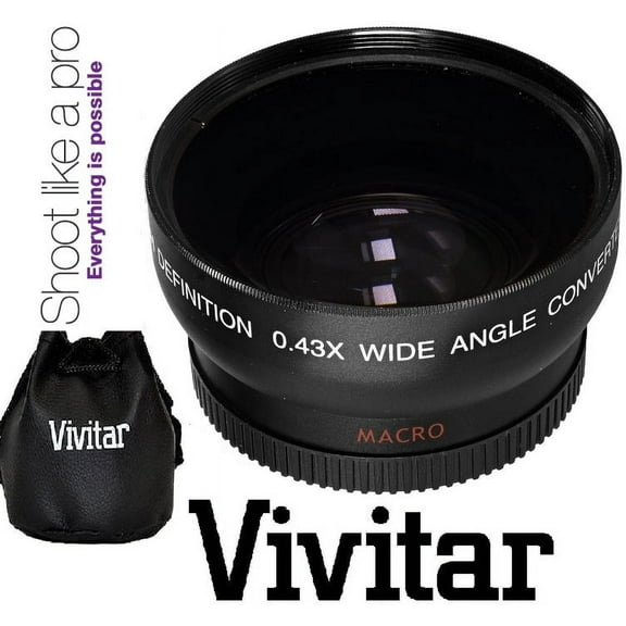 Pro Hi Definition Wide Angle Lens with Macro for Canon EOS Rebel SL3 (58mm Compatible)
