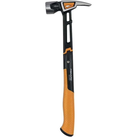 Pro IsoCore 28 oz Milled-face Framing Hammer (16") - with Rip Claw, Shock-Absorbing Grip, Magnetic Nail Starter - Milled Face Helps Prevent Mis-hits - Construction and Home Improvement Tools