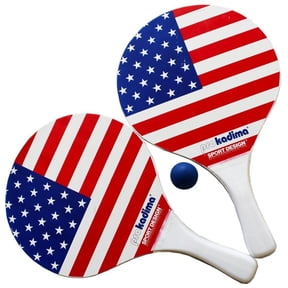 Pro Kadima Beach Paddle Set | 2 Paddles & 1 Ball (American Flag)
