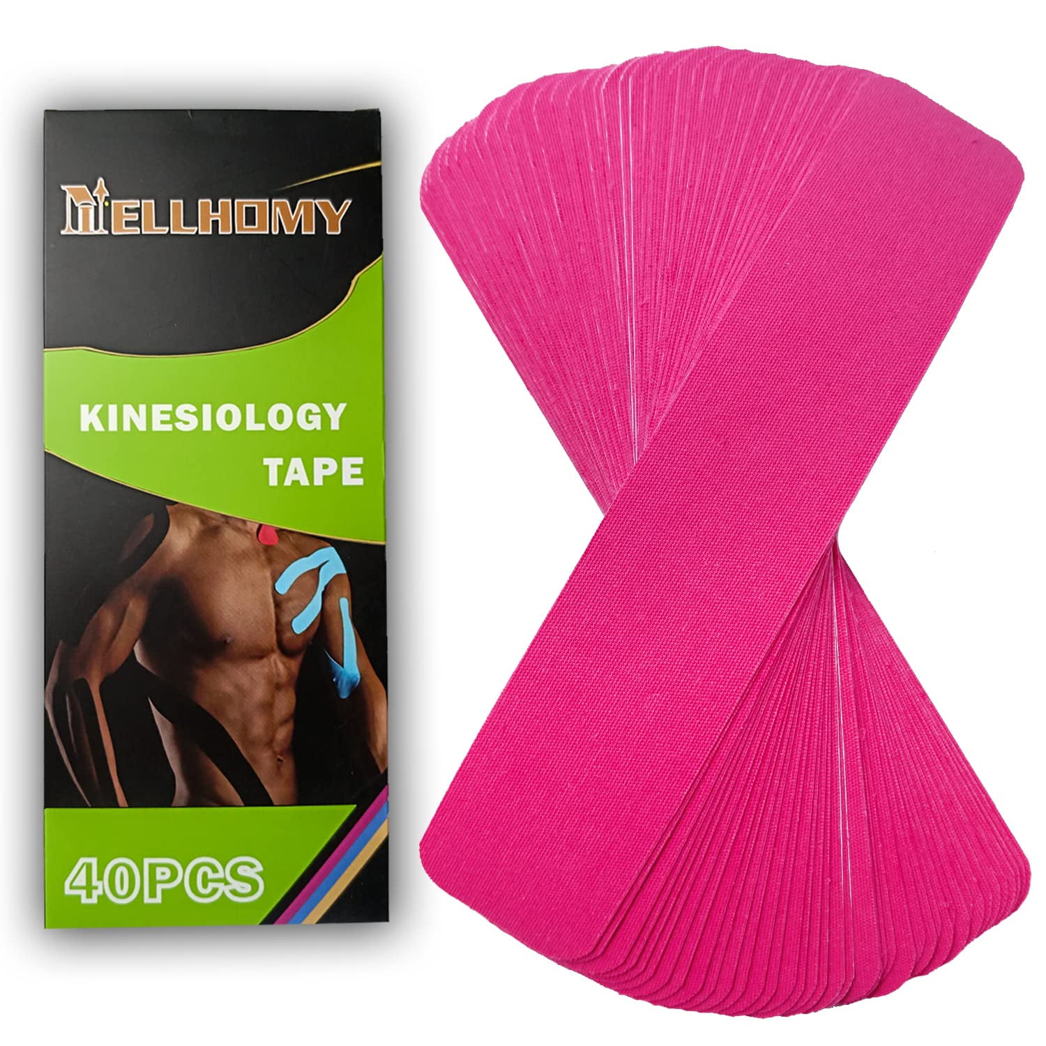 Pro Kinesiology Tape 40 Precut Strips,Elastic Athletic Tape,Original