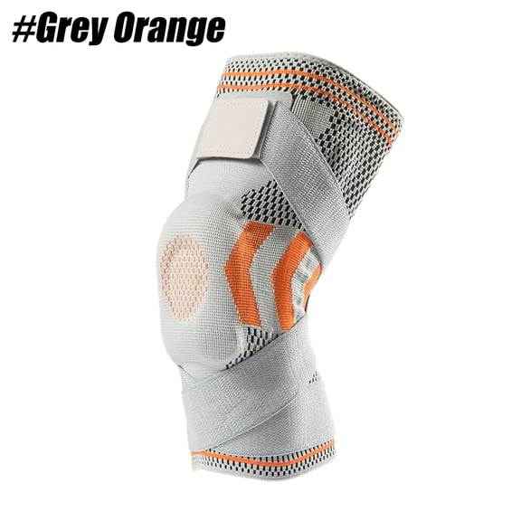 Pro Knee Brace with Silicone Pad & Spring Support - Adjustable Compression Sleeve for Joint Pain Relief, Sports Injury Recovery
