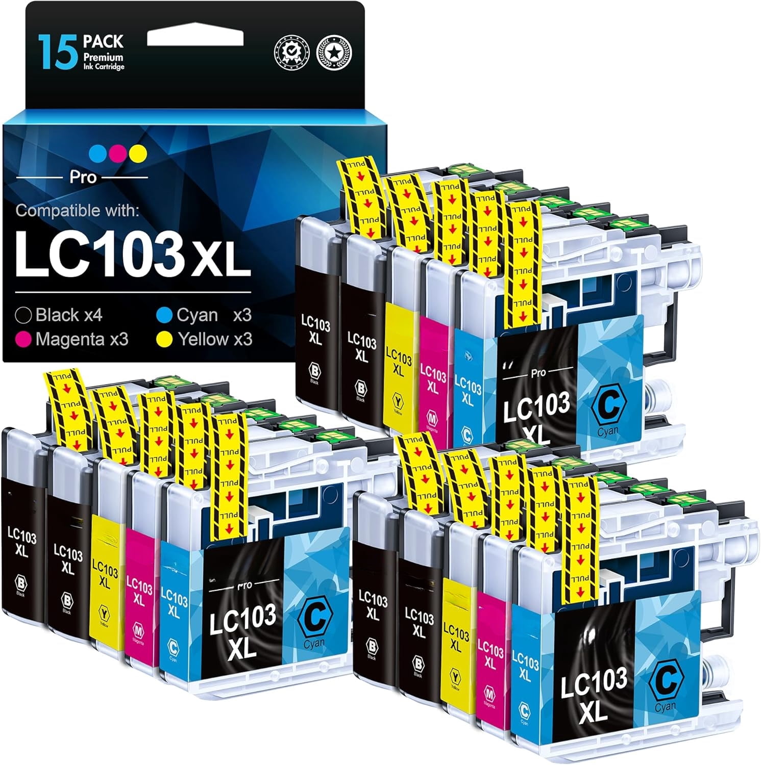 Pro LC103 LC103XL Compatible Ink Cartridge Replacement for Brother ...