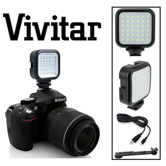 Pro LED Light With Power Set For Nikon 1 AW1 J5 Coolpix L340 B500 B700 L840 P900