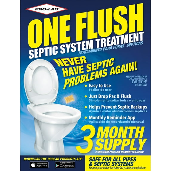 Pro Lab One Flush 1/4 Oz. Septic Tank Treatment (3-Pack) ON102
