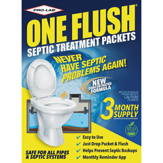 Pro Lab One Flush Septic Tank Treatment - Pack of 2 — Residential Use, Standard Application