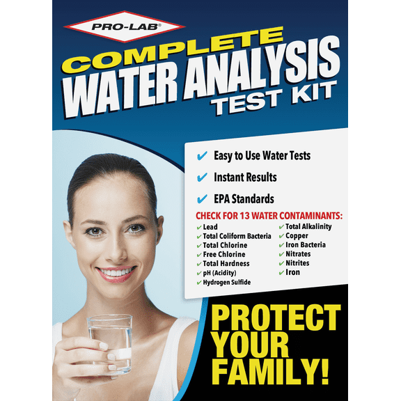 Pro Lab Total Water Quality Test Kit - Pack of 12 Residential Use, Standard Application