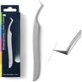 thumbnail image 1 of Pro Lash Tweezers for Eyelash Extensions, Professional Expert Eyelash L-shape Tweezers for  Pick/Fan/Wiggle/Apply; 420 Stainless Steel Lash Tweezer for Volume & Classic Lashes, 1 of 6