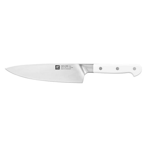Pro Le Blanc 7-inch Chef's Knife - Razor Sharp, German Steel, White Handle