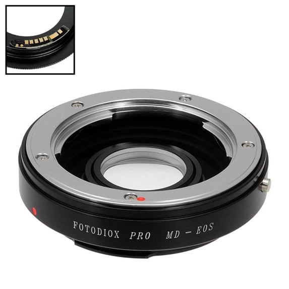Fotodiox Pro Lens Mount Adapter Compatible with Minolta Rokkor (SR / MD / MC) SLR Lens to Canon EOS (EF, EF-S) Mount D/SLR Camera Body - with Gen10 Focus Confirmation Chip