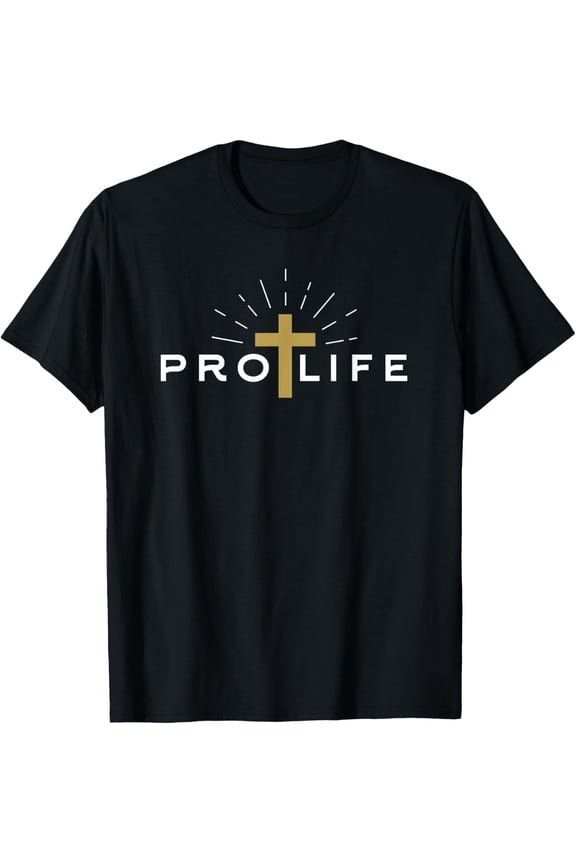 Pro Life Choose Life Conservative - Catholic Anti-Abortion T-ShirtMen and women, Black T-shirt, size: Extra large