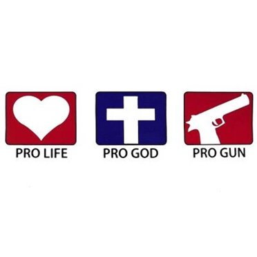 Pro God Pro Gun Pro Life Bumper Magnet - 3x9 Inch Conservative Political Vinyl Sticker